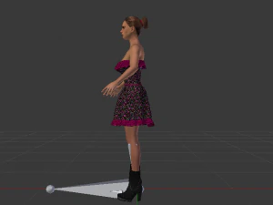 Woman in a Dress 07 3D Model