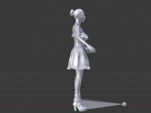 Woman in a Dress 07 3D Model