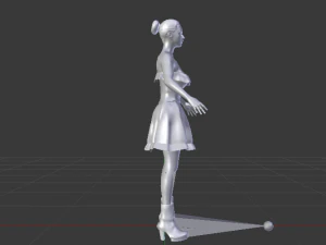 Woman in a Dress 07 3D Model