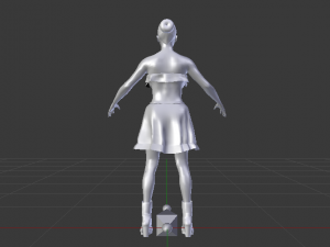 Woman in a Dress 07 3D Model