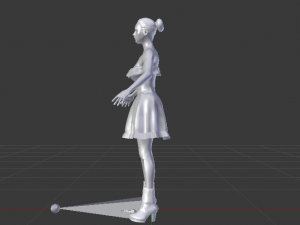 Woman in a Dress 07 3D Model