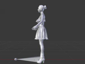 Woman in a Dress 07 3D Model