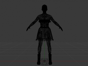 Woman in a Dress 07 3D Model