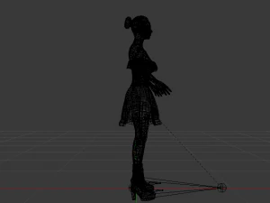 Woman in a Dress 07 3D Model