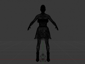 Woman in a Dress 07 3D Model