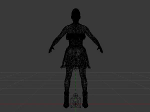 Woman in a Dress 07 3D Model