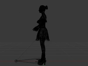Woman in a Dress 07 3D Model