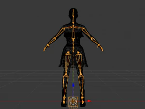 Woman in a Dress 07 3D Model