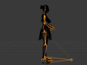 Woman in a Dress 07 3D Model