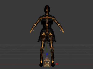 Woman in a Dress 07 3D Model