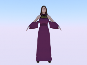 Woman in a Dress 08 3D Model