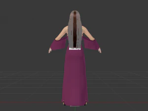 Woman in a Dress 08 3D Model