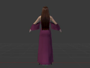 Woman in a Dress 08 3D Model