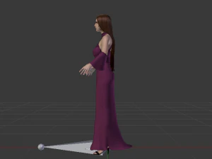 Woman in a Dress 08 3D Model