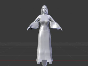 Woman in a Dress 08 3D Model