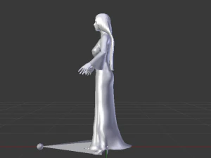 Woman in a Dress 08 3D Model