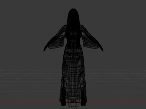 Woman in a Dress 08 3D Model