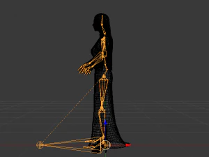 Woman in a Dress 08 3D Model