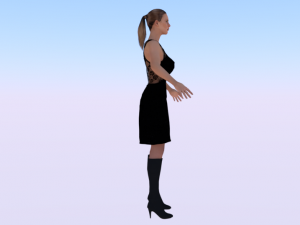Woman in a Dress 09 3D-Modell