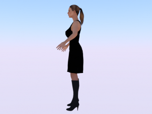 Woman in a Dress 09 3D-Modell