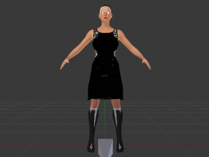 Woman in a Dress 09 3D-Modell