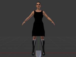 Woman in a Dress 09 3D-Modell