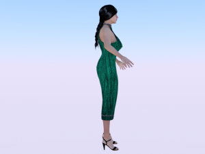 Woman in a Dress 010 Modelo 3D