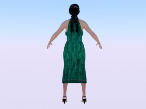 Woman in a Dress 010 Modelo 3D