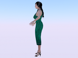 Woman in a Dress 010 Modelo 3D