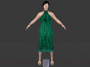Woman in a Dress 010 Modelo 3D