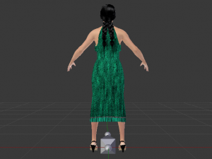 Woman in a Dress 010 Modelo 3D