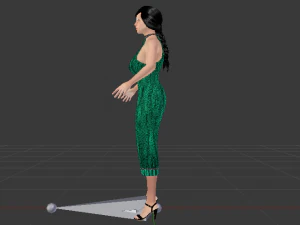 Woman in a Dress 010 3D Model