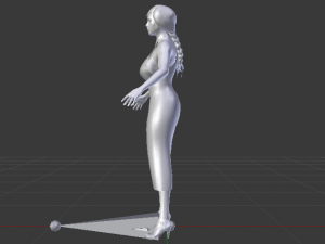 Woman in a Dress 010 Modelo 3D