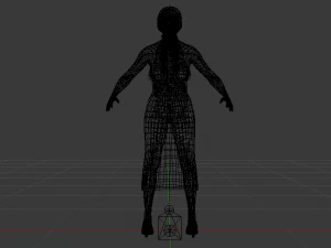 Woman in a Dress 010 3D Model