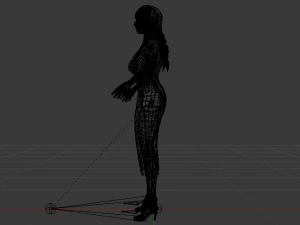 Woman in a Dress 010 3D Model