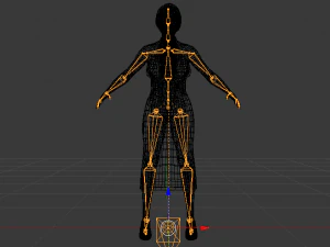 Woman in a Dress 010 3D Model