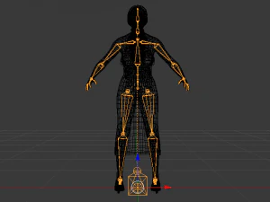 Woman in a Dress 010 3D Model