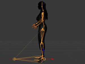 Woman in a Dress 010 3D Model
