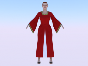 Woman in a Dress 011 Modèle 3D
