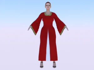 Woman in a Dress 011 3D Model