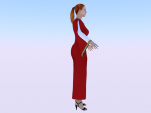 Woman in a Dress 011 3Dモデル