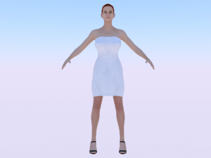 Woman in a Dress 012 Modèle 3D