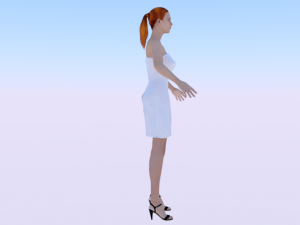 Woman in a Dress 012 3D Model