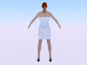 Woman in a Dress 012 3D Model