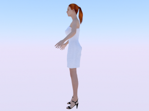 Woman in a Dress 012 3D Model