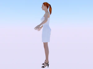 Woman in a Dress 012 3D Model