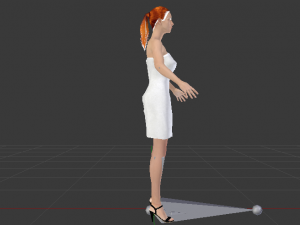 Woman in a Dress 012 3D Model