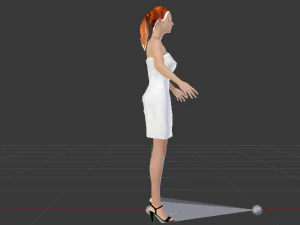 Woman in a Dress 012 3D Model