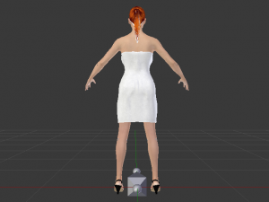 Woman in a Dress 012 3D Model