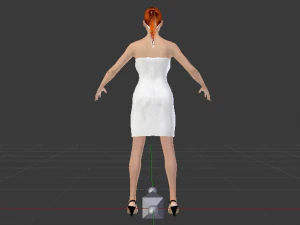 Woman in a Dress 012 3D Model